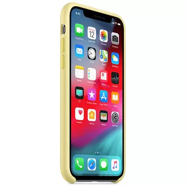 Чехол для Apple iPhone XS Silicone Case - Mellow Yellow (MUJV2) - 1