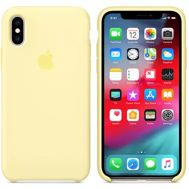 Чехол для Apple iPhone XS Silicone Case - Mellow Yellow (MUJV2) - 2