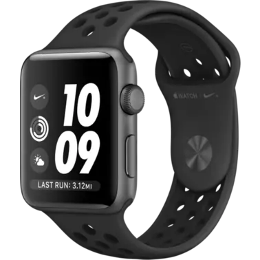 Apple Watch Series 3 Nike+ 42 mm (GPS) Space Gray Aluminum Case with Anthracite/Black Nike Sport Band (MTF42)