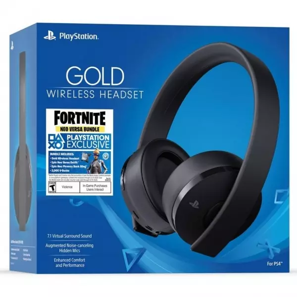 Гарнитура Sony PlayStation Gold Wireless Headset 2.0 + Fortnite Neo Versa