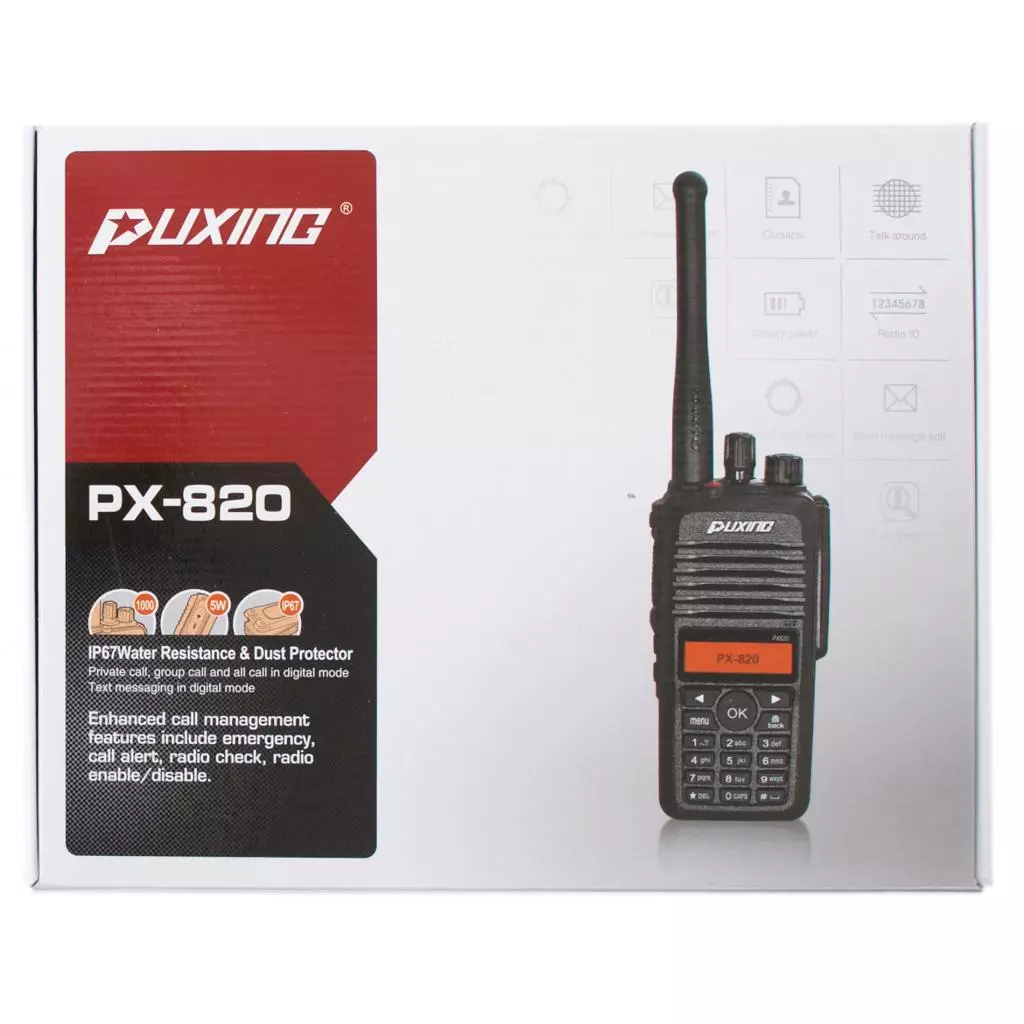 Портативная рация Puxing PX-820 (400-470MHz) 1800mah (PX-820_UHF) - 6