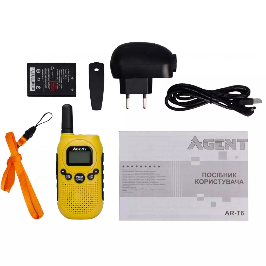 Портативная рация Agent AR-T6 Yellow PMR446 (AR-T6 Yellow) - 4 Портативная рация Agent AR-T6 Yellow PMR446 (AR-T6 Yellow) - 4