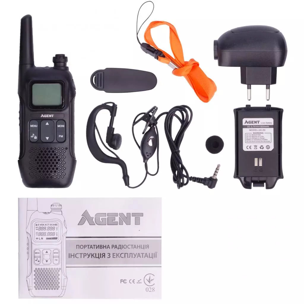 Портативная рация Agent AR-R8 Quad Pack комплект 4 шт (AR-R8_4) - 5 Портативная рация Agent AR-R8 Quad Pack комплект 4 шт (AR-R8_4) - 5