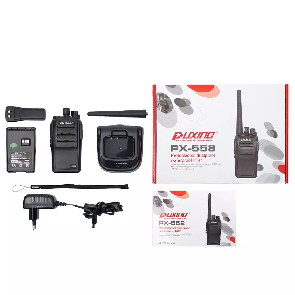 Портативная рация Puxing PX-558 (400-470MHz) IP67 1600mah LiIon (PX-558_UHF 1600mah) - 5 Портативная рация Puxing PX-558 (400-470MHz) IP67 1600mah LiIon (PX-558_UHF 1600mah) - 5