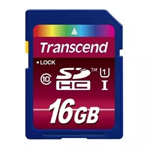 Карта памяти Transcend 16Gb SDHC UHS-1 (TS16GSDHC10U1)