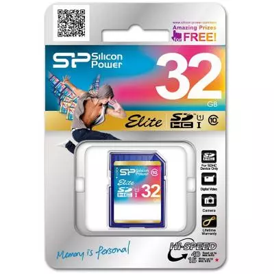 Карта памяти Silicon Power 32Gb SDHC class 10 (SP032GBSDHAU1V10) - 1 Карта памяти Silicon Power 32Gb SDHC class 10 (SP032GBSDHAU1V10) - 1