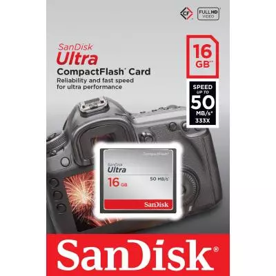 Карта памяти SanDisk 16Gb Compact Flash Ultra (SDCFHS-016G-G46) - 2 Карта памяти SanDisk 16Gb Compact Flash Ultra (SDCFHS-016G-G46) - 2