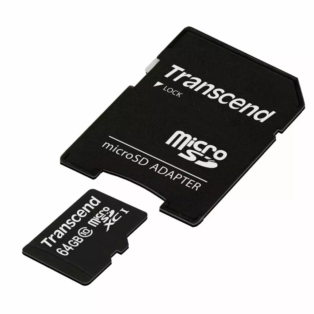 Карта памяти Transcend 64GB microSDXC Class 10 (TS64GUSDXC10) - 1