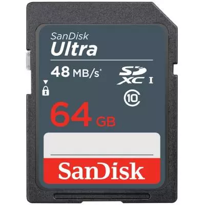 Карта памяти SanDisk 64GB SDXC class 10 UHS-I Ultra (SDSDUNB-064G-GN3IN)