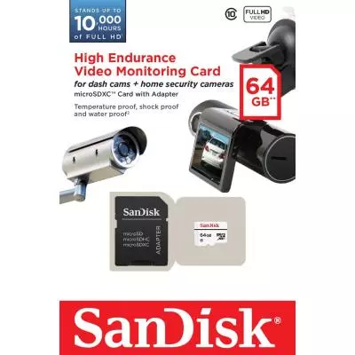 Карта памяти SanDisk 64GB microSDXC class 10 High Endurance Video Monitoring (SDSDQQ-064G-G46A) - 2 Карта памяти SanDisk 64GB microSDXC class 10 High Endurance Video Monitoring (SDSDQQ-064G-G46A) - 2