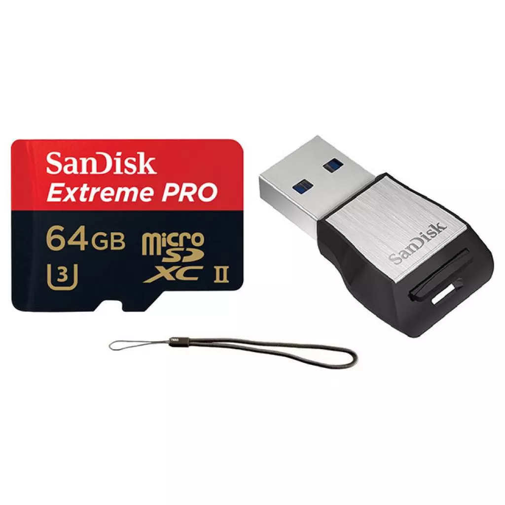 Карта памяти SanDisk 64GB microSD class 10 USH-II U3 (SDSQXPJ-064G-GN6M3) - 1 Карта памяти SanDisk 64GB microSD class 10 USH-II U3 (SDSQXPJ-064G-GN6M3) - 1