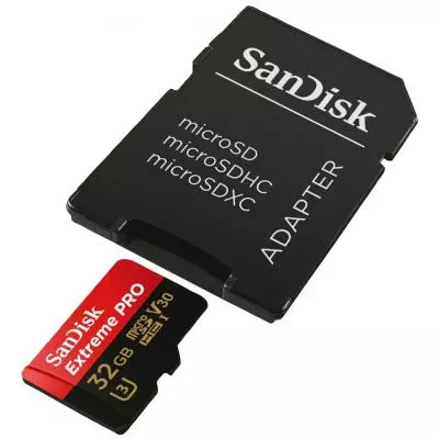 Карта памяти SanDisk 32GB microSD class 10 V30 A1 UHS-I U3 4K Extreme Pro (SDSQXCG-032G-GN6MA) - 3 Карта памяти SanDisk 32GB microSD class 10 V30 A1 UHS-I U3 4K Extreme Pro (SDSQXCG-032G-GN6MA) - 3