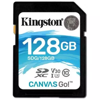 Карта памяти Kingston 128GB SDXC class 10 UHS-I U3 (SDG/128GB)