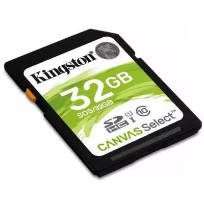 Карта памяти Kingston 32GB SDHC class 10 UHS-I U3 Canvas Select (SDS/32GB) - 1