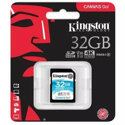 Карта памяти Kingston 32GB SDHC class 10 UHS-I U3 Canvas Go (SDG/32GB) - 2