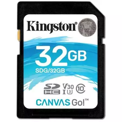 Карта памяти Kingston 32GB SDHC class 10 UHS-I U3 Canvas Go (SDG/32GB)
