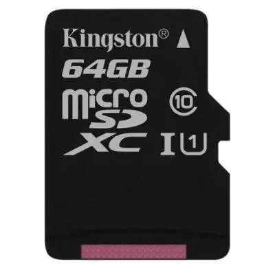 Карта памяти Kingston 64GB microSDXC class 10 UHS-I Canvas Select (SDCS/64GB) - 1