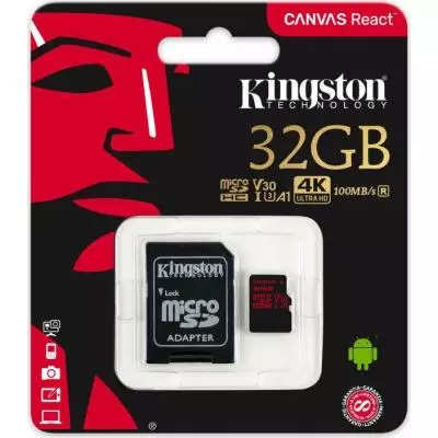 Карта памяти Kingston 32GB microSDHC class 10 UHS-I U3 (SDCR/32GB) - 2