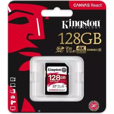 Карта памяти Kingston 128GB SDXC class 10 UHS-I U3 (SDR/128GB) - 2