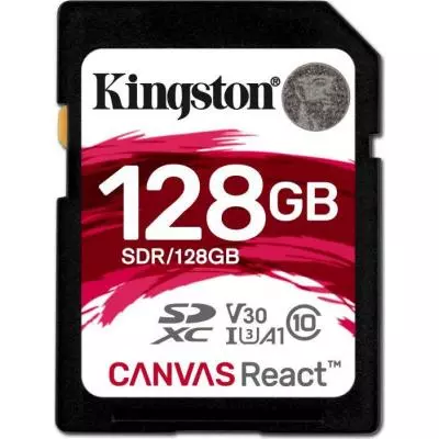 Карта памяти Kingston 128GB SDXC class 10 UHS-I U3 (SDR/128GB)