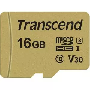 Карта памяти Transcend 16GB microSDHC class 10 UHS-I U3 V30 (TS16GUSD500S)