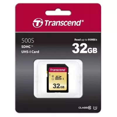 Карта памяти Transcend 32GB SDHC class 10 UHS-I U1 (TS32GSDC500S) - 1 Карта памяти Transcend 32GB SDHC class 10 UHS-I U1 (TS32GSDC500S) - 1