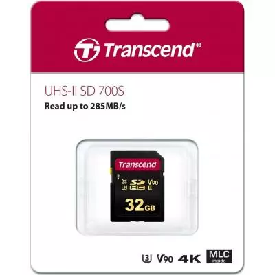 Карта памяти Transcend 32GB SDHC class 10 UHS-II U3 V30 MLC (TS32GSDC700S) - 1