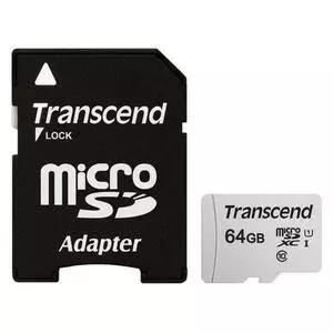 Карта памяти Transcend 64GB microSDXC class 10 UHS-I U1 (TS64GUSD300S-A)