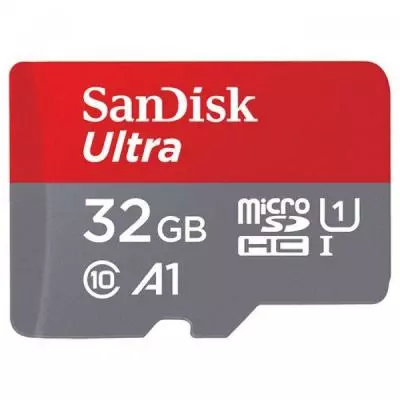 Карта памяти SanDisk 32GB microSDHC class 10 UHS-I A1 Ultra (SDSQUAR-032G-GN6IA) - 1 Карта памяти SanDisk 32GB microSDHC class 10 UHS-I A1 Ultra (SDSQUAR-032G-GN6IA) - 1