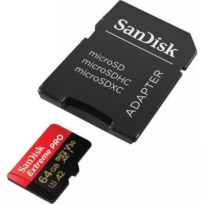 Карта памяти SanDisk 64GB microSDXC class 10 UHS-I U3 Extreme Pro V30 (SDSQXCY-064G-GN6MA) - 2