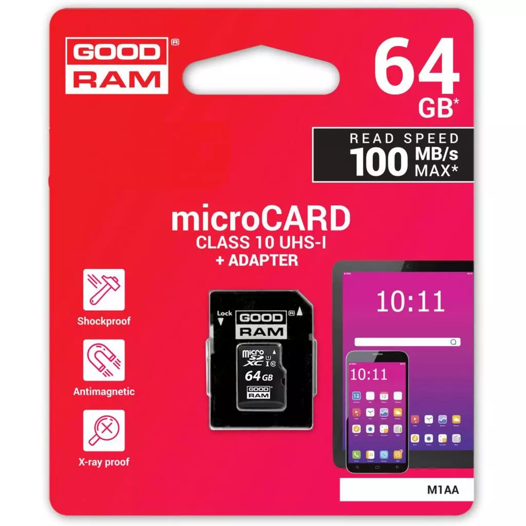 Карта памяти Goodram 64GB microSDXC Class 10 (M1AA-0640R12) - 4