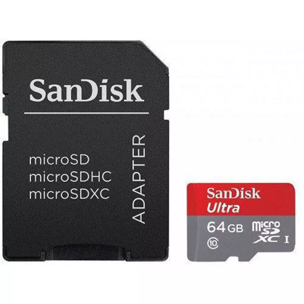 Карта памяти SanDisk 64GB microSDXC class 10 UHS-I A1 Ultra Android (SDSQUAR-064G-GN6IA)