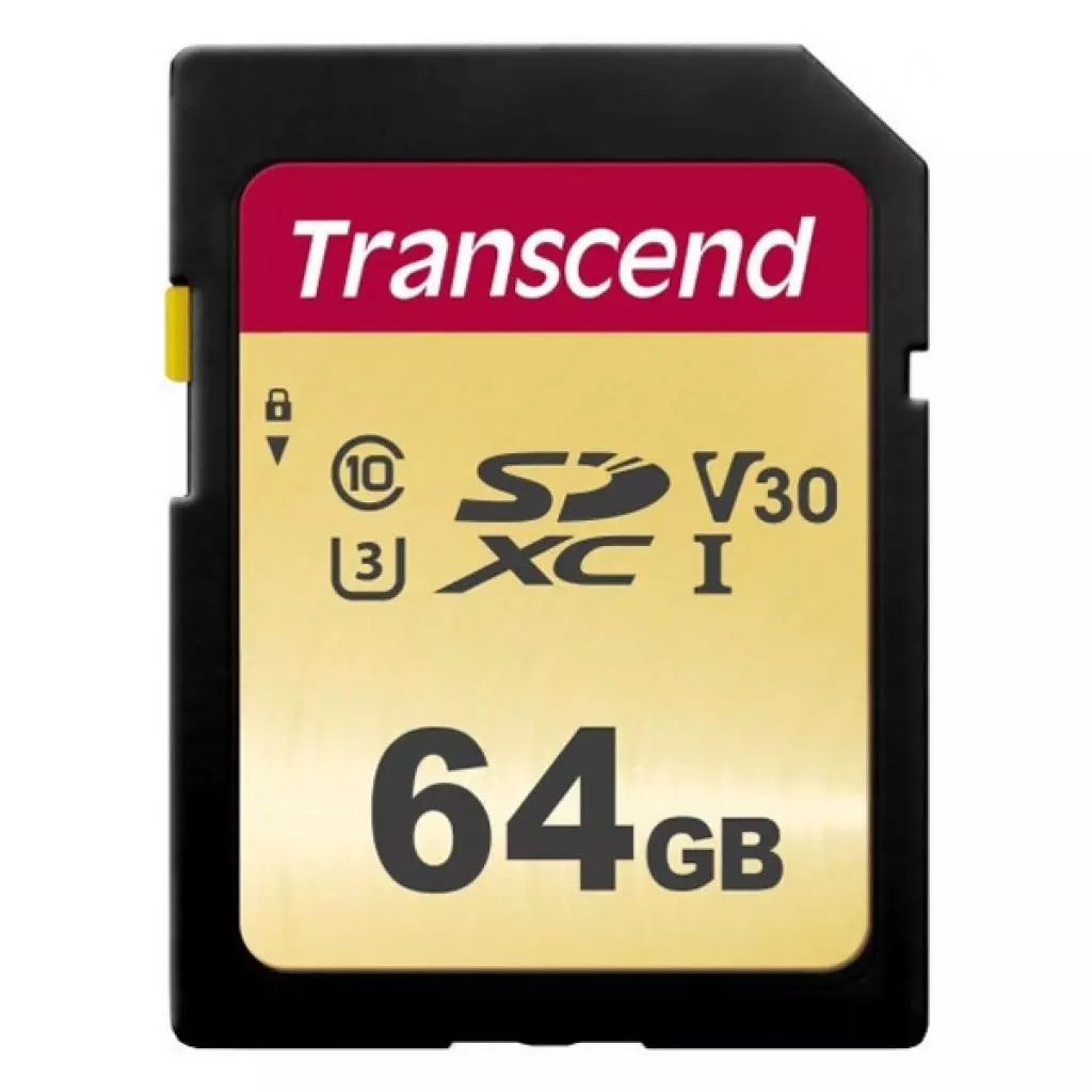 Карта памяти Transcend 64GB SDXC class 10 UHS-I (TS64GSDC500S)