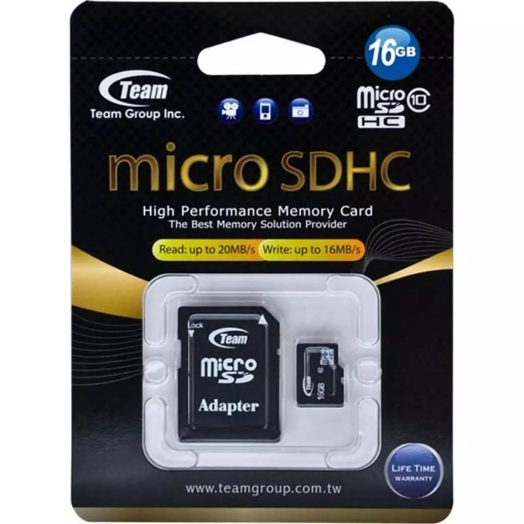 Карта памяти Team 16GB microSDHC class 10 (TUSDH16GCL1003) - 1 Карта памяти Team 16GB microSDHC class 10 (TUSDH16GCL1003) - 1