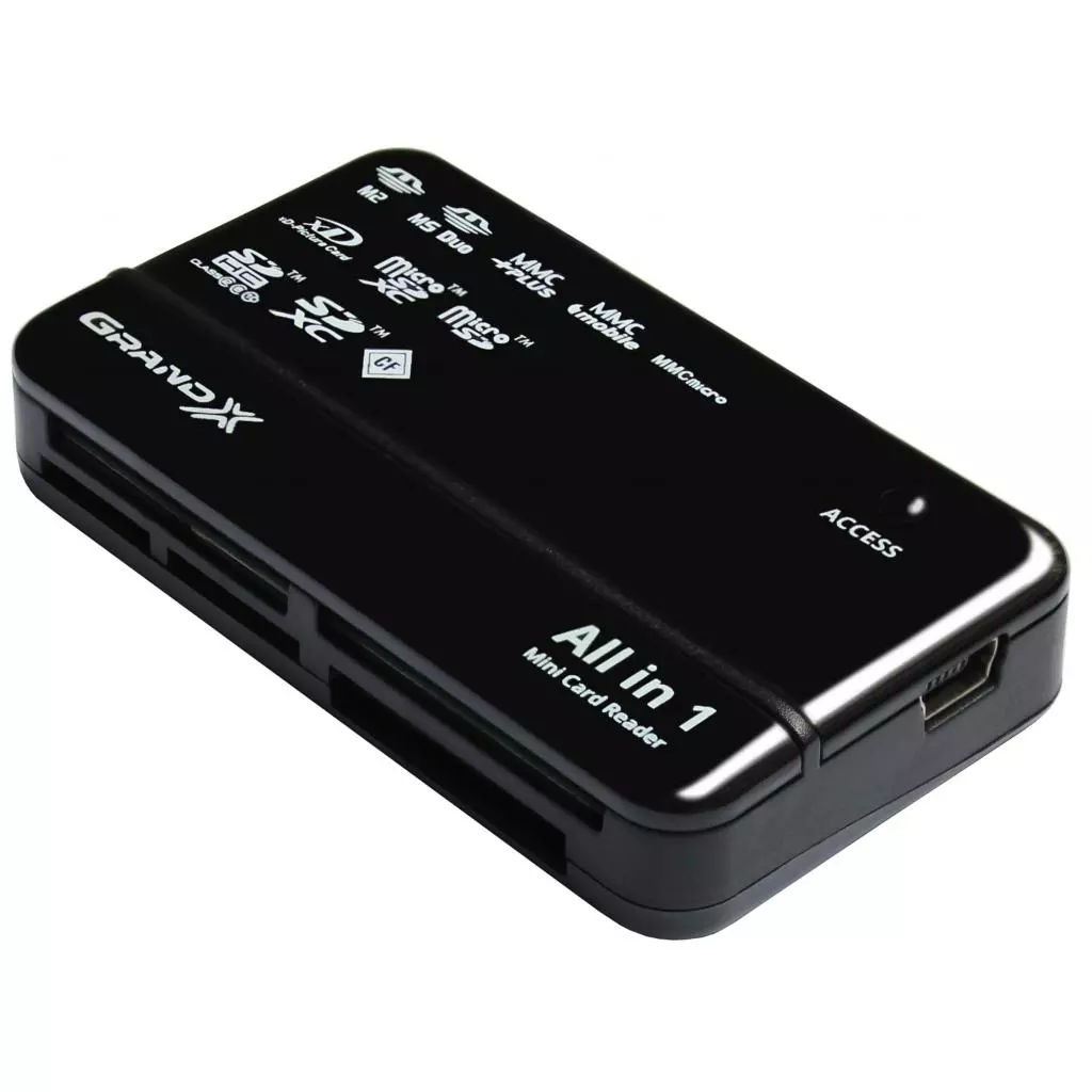 Считыватель флеш-карт Grand-X CRX05Black - 1 Считыватель флеш-карт Grand-X CRX05Black - 1
