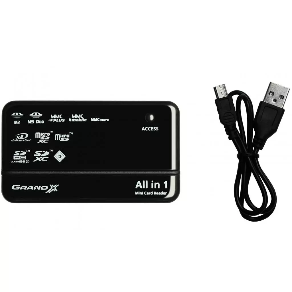 Считыватель флеш-карт Grand-X CRX05Black - 5 Считыватель флеш-карт Grand-X CRX05Black - 5