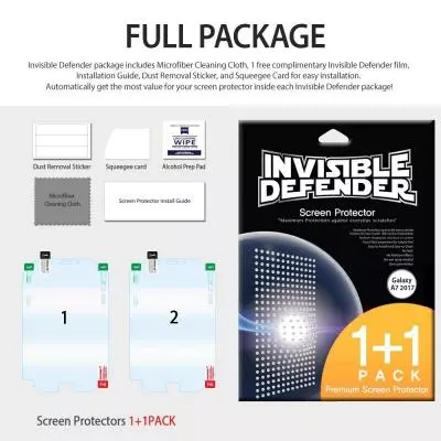 Пленка защитная Ringke для телефона Samsung Galaxy A7 2017 Duos SM-A720 Full Cover (RSP4320) - 1