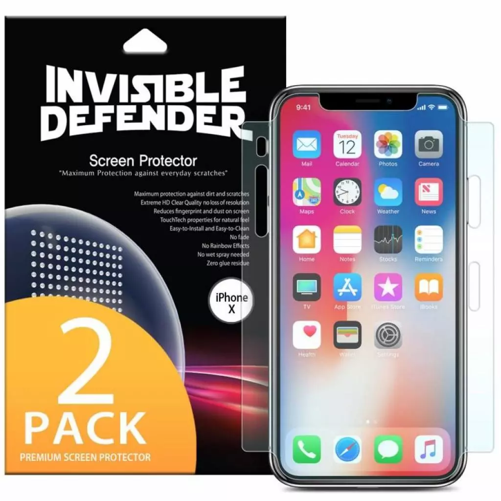 Пленка защитная Ringke для телефона Apple iPhone X /XS Full Cover (RSP4502)