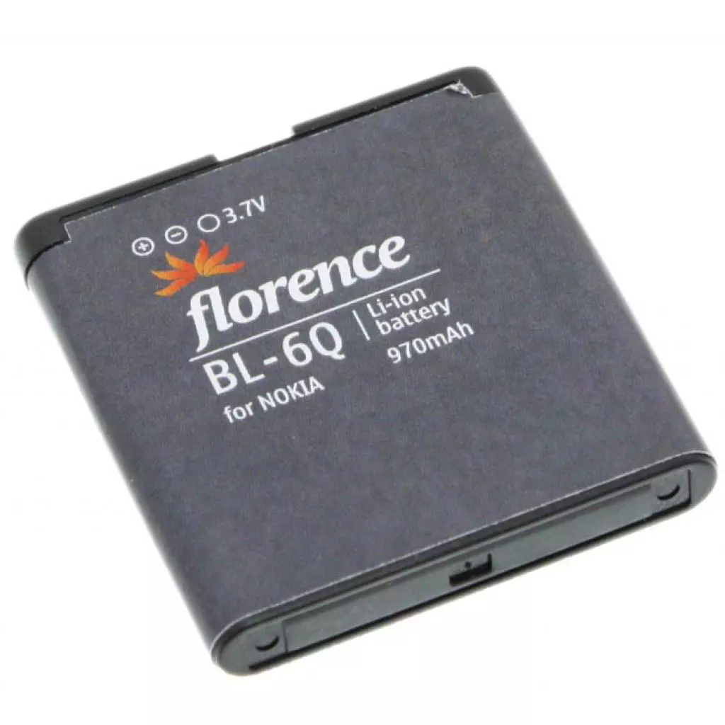 Аккумуляторная батарея для телефона Florence Nokia BL-6Q 970mA (BL-6Q) (FLBL-6Q) - 1 Аккумуляторная батарея для телефона Florence Nokia BL-6Q 970mA (BL-6Q) (FLBL-6Q) - 1