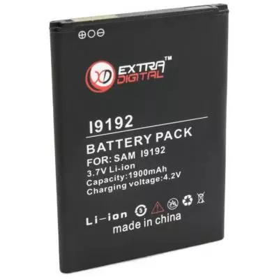Аккумуляторная батарея для телефона Extradigital Samsung Galaxy S4 Mini Duos GT-i9192 (1900 mAh) (BMS6241) - 1 Аккумуляторная батарея для телефона Extradigital Samsung Galaxy S4 Mini Duos GT-i9192 (1900 mAh) (BMS6241) - 1