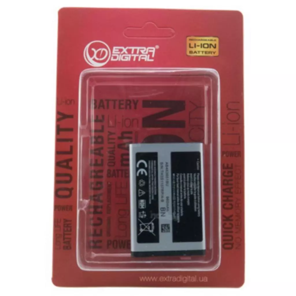 Аккумуляторная батарея для телефона Extradigital Samsung AB463651BU, C3322i (960 mAh) (BMS6412) - 4 Аккумуляторная батарея для телефона Extradigital Samsung AB463651BU, C3322i (960 mAh) (BMS6412) - 4