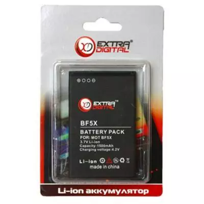 Аккумуляторная батарея для телефона Extradigital Motorola BF5X (1500 mAh) (BMM6255) - 2 Аккумуляторная батарея для телефона Extradigital Motorola BF5X (1500 mAh) (BMM6255) - 2