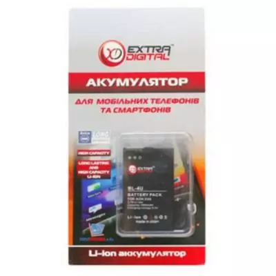 Аккумуляторная батарея для телефона Extradigital Nokia BL-4U (1000 mAh) (BMN6271) - 2 Аккумуляторная батарея для телефона Extradigital Nokia BL-4U (1000 mAh) (BMN6271) - 2