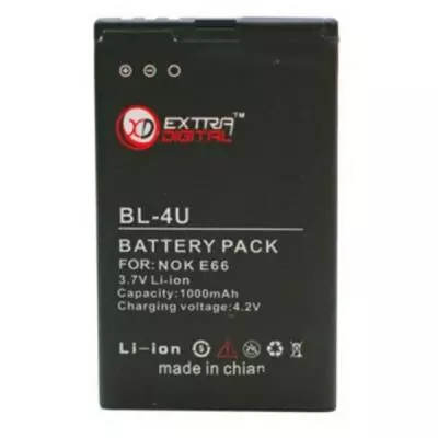 Аккумуляторная батарея для телефона Extradigital Nokia BL-4U (1000 mAh) (BMN6271)