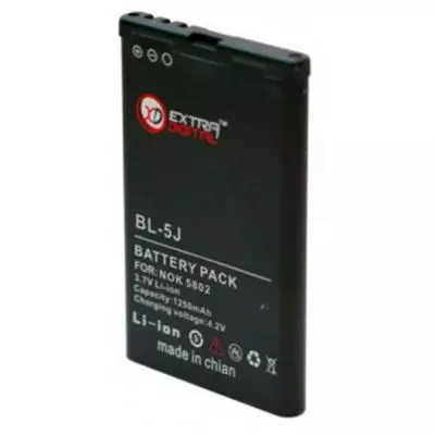 Аккумуляторная батарея для телефона Extradigital Nokia BL-5J (1250 mAh) (BMN6277) - 1 Аккумуляторная батарея для телефона Extradigital Nokia BL-5J (1250 mAh) (BMN6277) - 1