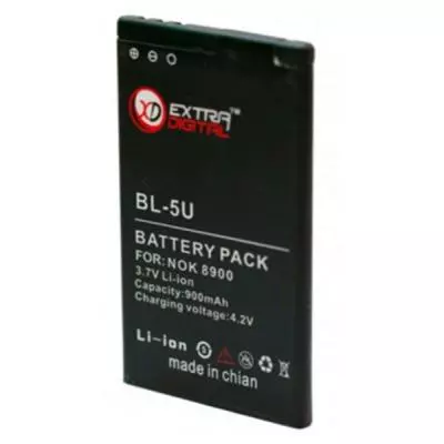 Аккумуляторная батарея для телефона Extradigital Nokia BL-5U (900 mAh) (DV00DV6052) - 1