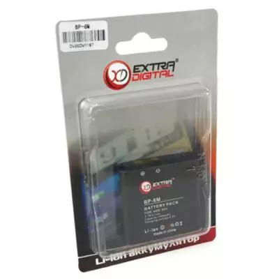 Аккумуляторная батарея для телефона Extradigital Nokia BP-6M (1000 mAh) (DV00DV1187) - 5 Аккумуляторная батарея для телефона Extradigital Nokia BP-6M (1000 mAh) (DV00DV1187) - 5