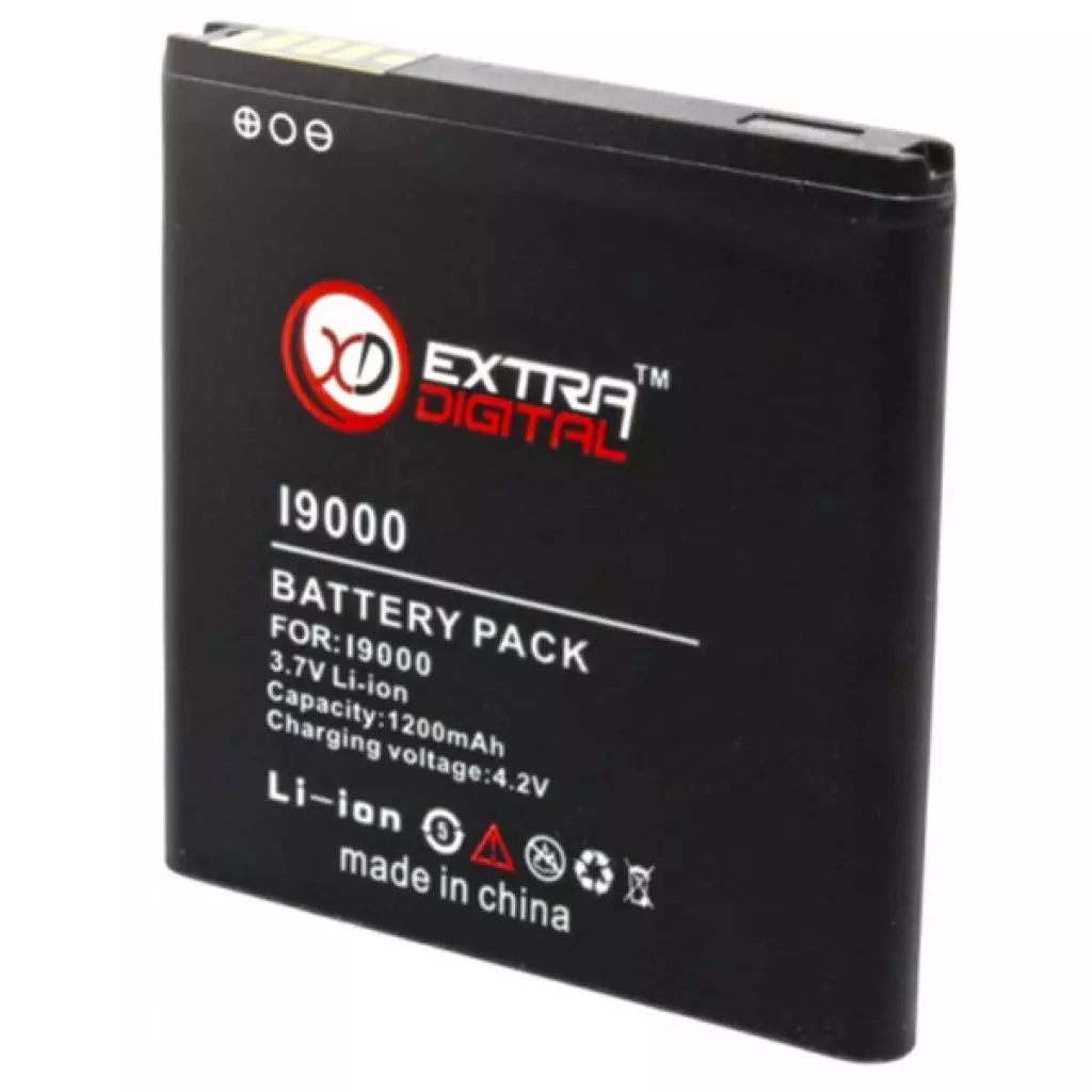 Аккумуляторная батарея для телефона Extradigital Samsung GT-i9000 Galaxy S (1200 mAh) (BMS1129) - 1 Аккумуляторная батарея для телефона Extradigital Samsung GT-i9000 Galaxy S (1200 mAh) (BMS1129) - 1