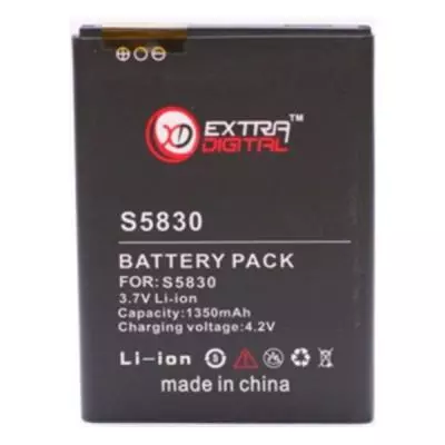 Аккумуляторная батарея для телефона Extradigital Samsung GT-S5830 Galaxy Ace (1350 mAh) (BMS6321)