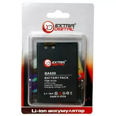 Аккумуляторная батарея для телефона Extradigital Sony Ericsson BA600 (1320 mAh) (BMS6344) - 2 Аккумуляторная батарея для телефона Extradigital Sony Ericsson BA600 (1320 mAh) (BMS6344) - 2